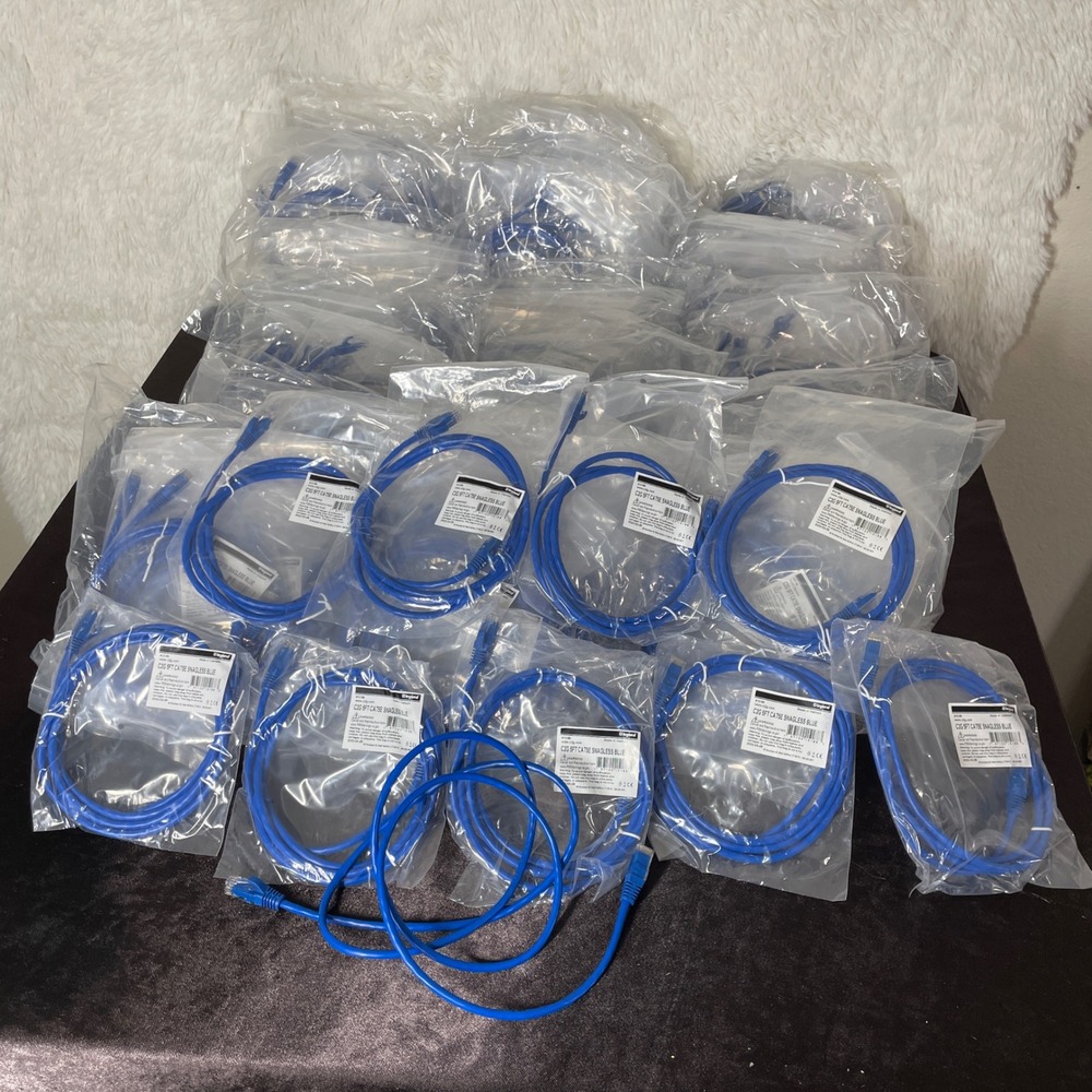 180 Lot Legrand C2G 5FT CAT6 Snagless Blue Ethernet Patch Cables Bulk Lot